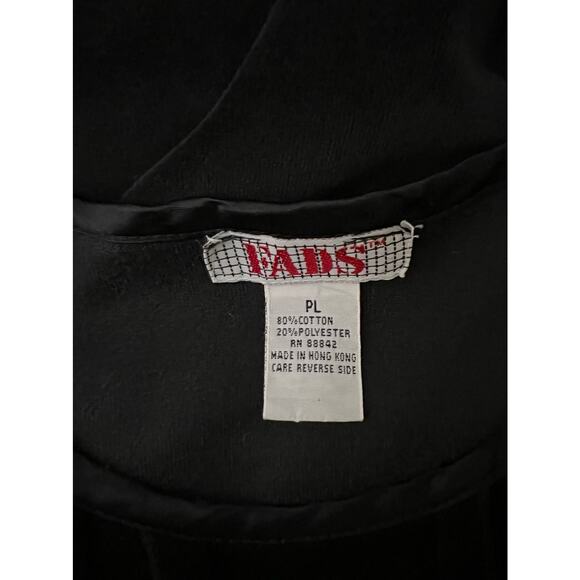 Vintage 90s fads Grunge black Velvet Modest Maxi Dress Long sleeve USA Sz L - Picture 11 of 11